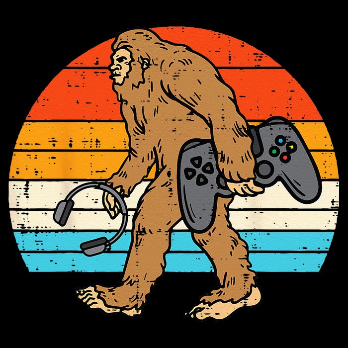 Bigfoot Sasquatch Gamer Retro Gaming Bag