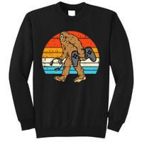 Bigfoot Sasquatch Gamer Retro Gaming Tall Sweatshirt