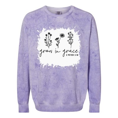 Boho Style Grow In Grace Succulent Plant Faith Christian Colorblast Crewneck Sweatshirt