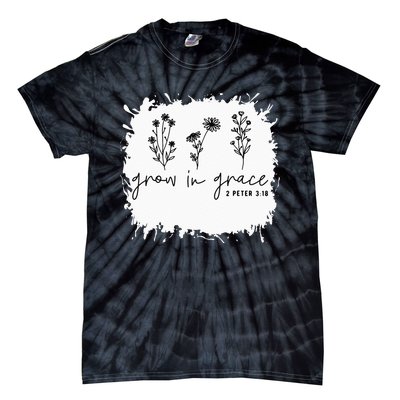 Boho Style Grow In Grace Succulent Plant Faith Christian Tie-Dye T-Shirt