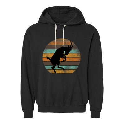 Billy Strings Goat Silhouette Retro Sunset Garment-Dyed Fleece Hoodie