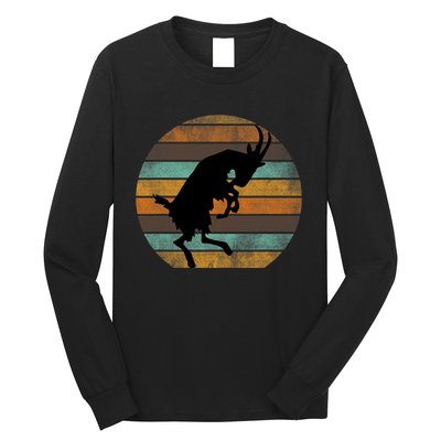 Billy Strings Goat Silhouette Retro Sunset Long Sleeve Shirt