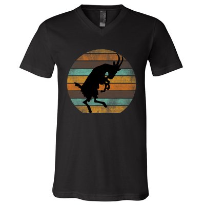 Billy Strings Goat Silhouette Retro Sunset V-Neck T-Shirt