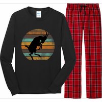 Billy Strings Goat Silhouette Retro Sunset Long Sleeve Pajama Set