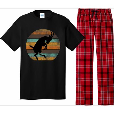 Billy Strings Goat Silhouette Retro Sunset Pajama Set