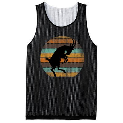 Billy Strings Goat Silhouette Retro Sunset Mesh Reversible Basketball Jersey Tank