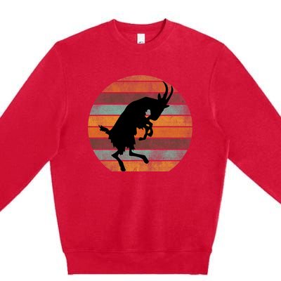 Billy Strings Goat Silhouette Retro Sunset Premium Crewneck Sweatshirt