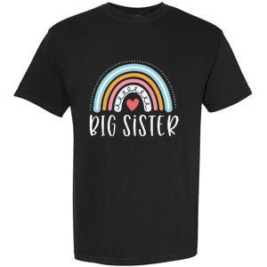 Big Sister Gifts Sibling Family Rainbow Graphic Garment-Dyed Heavyweight T-Shirt