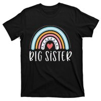 Big Sister Gifts Sibling Family Rainbow Graphic T-Shirt