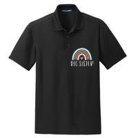 Big Sister Gifts Sibling Family Rainbow Graphic Dry Zone Grid Polo