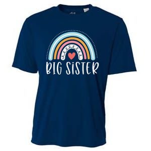 Big Sister Gifts Sibling Family Rainbow Graphic Cooling Performance Crew T-Shirt