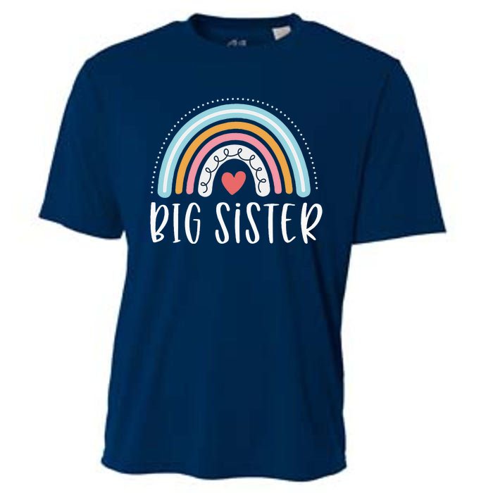 Big Sister Gifts Sibling Family Rainbow Graphic Cooling Performance Crew T-Shirt