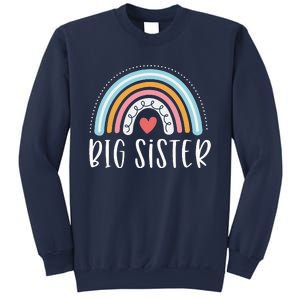 Big Sister Gifts Sibling Family Rainbow Graphic Sweatshirt