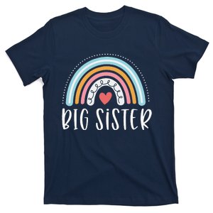 Big Sister Gifts Sibling Family Rainbow Graphic T-Shirt