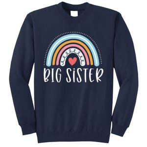 Big Sister Gifts Sibling Family Rainbow Graphic Tall Sweatshirt