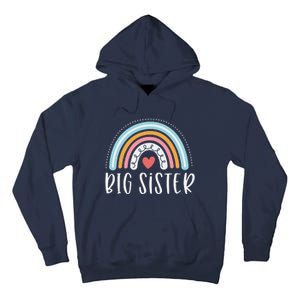 Big Sister Gifts Sibling Family Rainbow Graphic Tall Hoodie