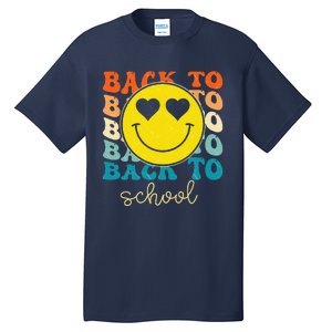 Boho Style Groovy Smile Back To School Tall T-Shirt