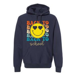 Boho Style Groovy Smile Back To School Premium Hoodie