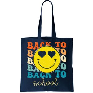 Boho Style Groovy Smile Back To School Tote Bag