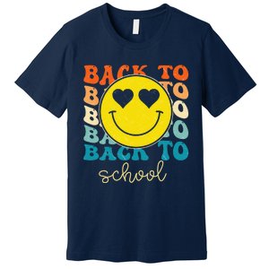 Boho Style Groovy Smile Back To School Premium T-Shirt