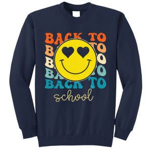 Boho Style Groovy Smile Back To School Tall Sweatshirt