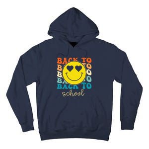 Boho Style Groovy Smile Back To School Tall Hoodie