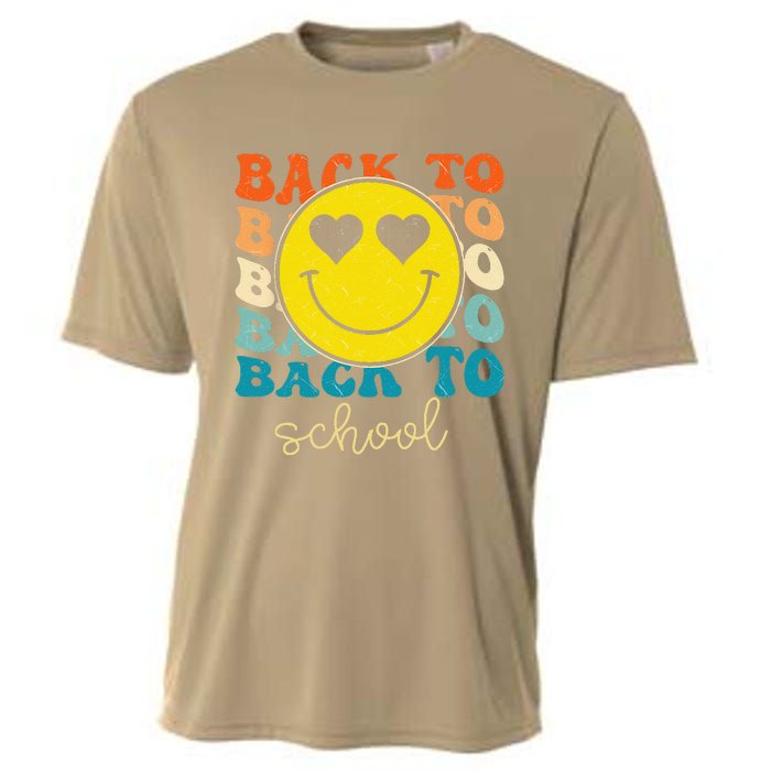 Boho Style Groovy Smile Back To School Cooling Performance Crew T-Shirt