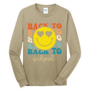 Boho Style Groovy Smile Back To School Tall Long Sleeve T-Shirt