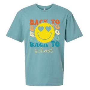 Boho Style Groovy Smile Back To School Sueded Cloud Jersey T-Shirt