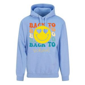 Boho Style Groovy Smile Back To School Unisex Surf Hoodie