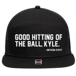 Bryson Stott Good Hitting Of The Ball Kyle 7 Panel Mesh Trucker Snapback Hat