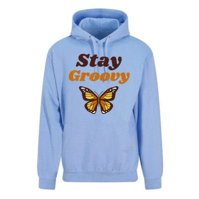 Butterfly Stay Groovy Retro Hippie Positive Mind Happy Life Unisex Surf Hoodie