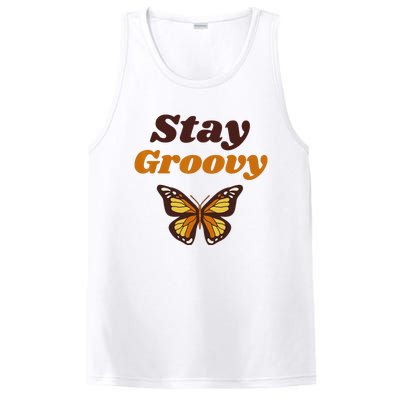 Butterfly Stay Groovy Retro Hippie Positive Mind Happy Life PosiCharge Competitor Tank