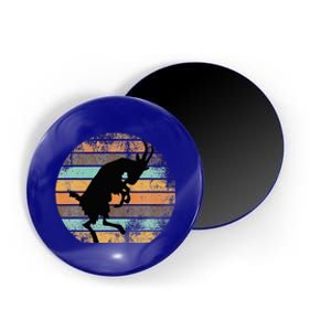 Billy Strings Goat Silhouette Retro Sunset Magnet