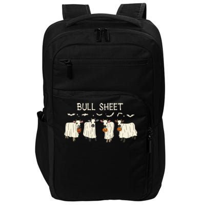 Bull Sheet Ghost Cow Halloween Funny Cow Ghost Women Sweat Impact Tech Backpack