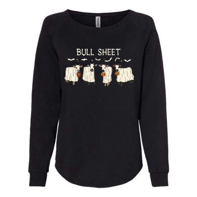 Bull Sheet Ghost Cow Halloween Funny Cow Ghost Women Sweat Womens California Wash Sweatshirt