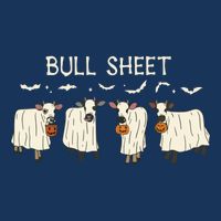 Bull Sheet Ghost Cow Halloween Funny Cow Ghost Women Sweat Tall T-Shirt