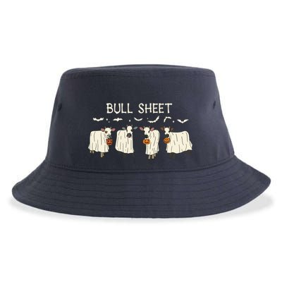 Bull Sheet Ghost Cow Halloween Funny Cow Ghost Women Sweat Sustainable Bucket Hat
