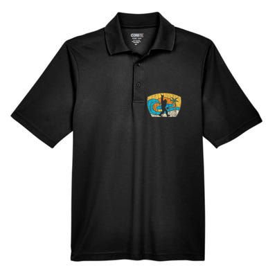 Bigfoot Surfing Gift For Shaka Aloha Surfer Dude Men's Origin Performance Pique Polo