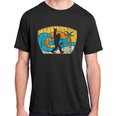 Bigfoot Surfing Gift For Shaka Aloha Surfer Dude Adult ChromaSoft Performance T-Shirt