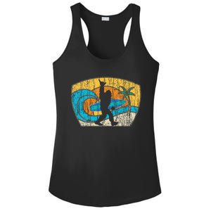 Bigfoot Surfing Gift For Shaka Aloha Surfer Dude Ladies PosiCharge Competitor Racerback Tank