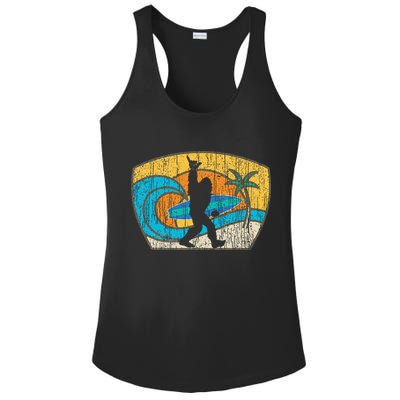 Bigfoot Surfing Gift For Shaka Aloha Surfer Dude Ladies PosiCharge Competitor Racerback Tank