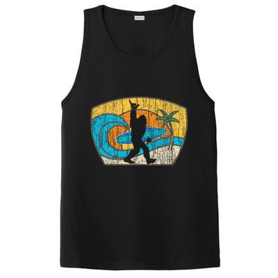 Bigfoot Surfing Gift For Shaka Aloha Surfer Dude PosiCharge Competitor Tank