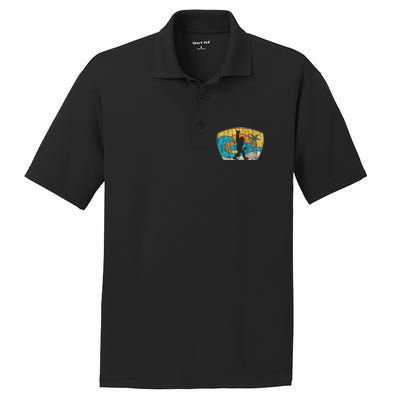 Bigfoot Surfing Gift For Shaka Aloha Surfer Dude PosiCharge RacerMesh Polo