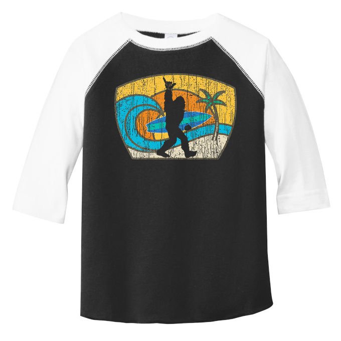 Bigfoot Surfing Gift For Shaka Aloha Surfer Dude Toddler Fine Jersey T-Shirt