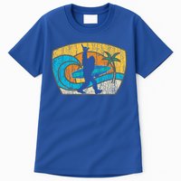 Bigfoot Surfing Gift For Shaka Aloha Surfer Dude Tall T-Shirt