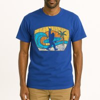 Bigfoot Surfing Gift For Shaka Aloha Surfer Dude Tall T-Shirt