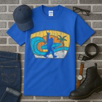 Bigfoot Surfing Gift For Shaka Aloha Surfer Dude Tall T-Shirt