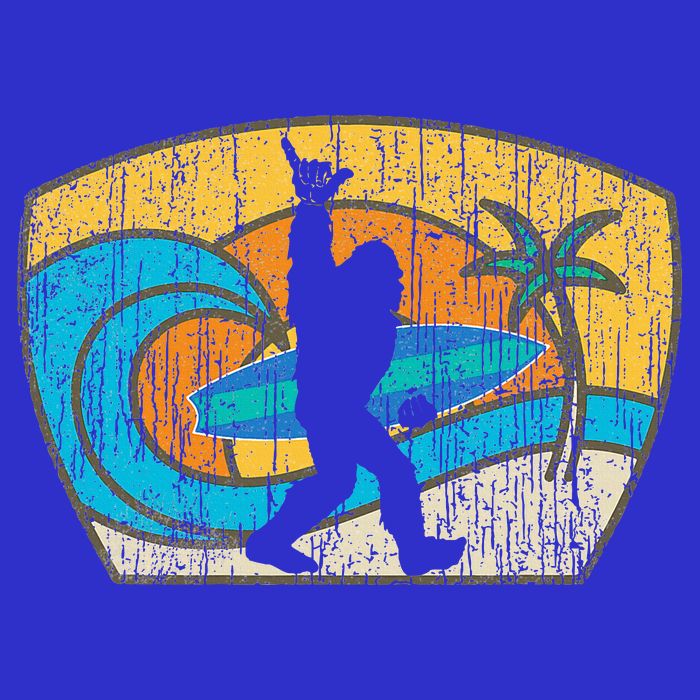 Bigfoot Surfing Gift For Shaka Aloha Surfer Dude Tall T-Shirt