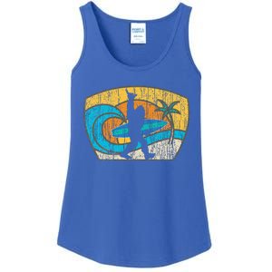 Bigfoot Surfing Gift For Shaka Aloha Surfer Dude Ladies Essential Tank